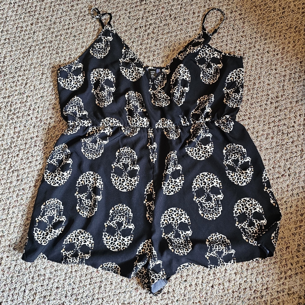 Cheetah Skull Romper